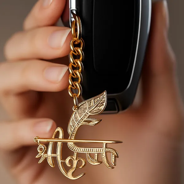 Brass_Krishna_Keychain_With_Chain