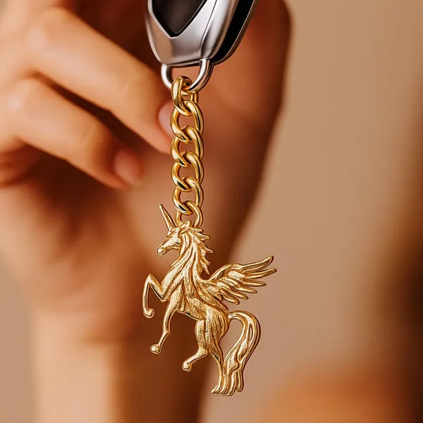 Brass_Unicorn_Keychain