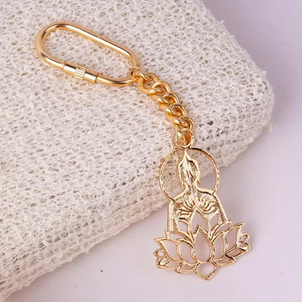 Brass_God_Charm_Keychain_With_Carabiner_Clip