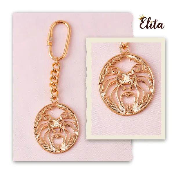 Brass_Animal_Keychain_With_Carabiner