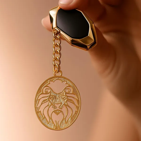 Brass_Animal_Keychain_With_Carabiner