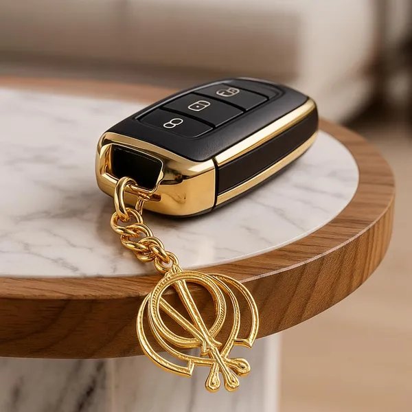 Brass_God_Charm_Keychain_With_Carabiner