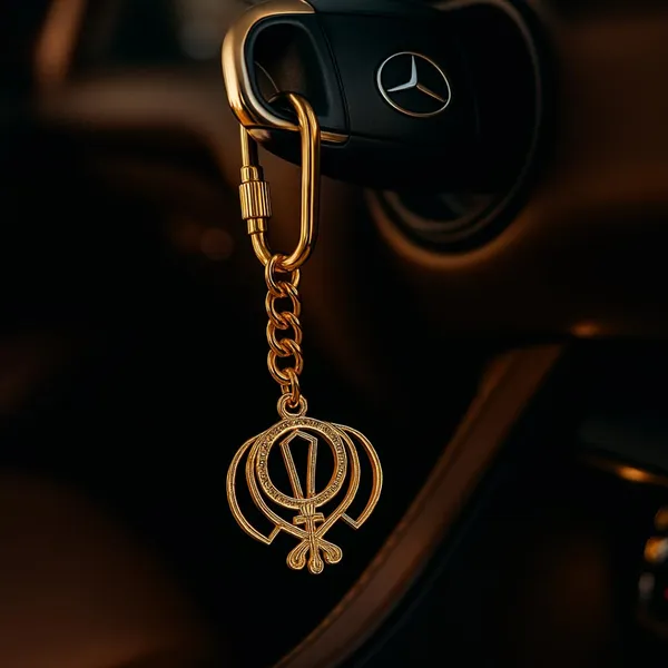 Brass_God_Charm_Keychain_With_Carabiner