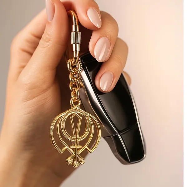 Brass_God_Charm_Keychain_With_Carabiner