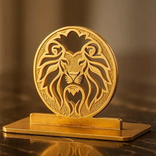 Lion_Car_Dashboard_Ornament_Brass