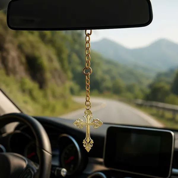 Cross_Car_Rear_View_Mirror_Ornament
