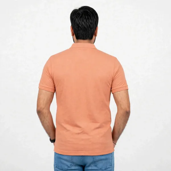 Peach_Regular_Fit_Polo_T_Shirt_For_Men