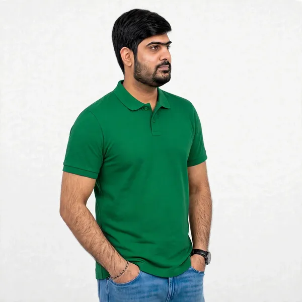 Green_Cotton_Regular_Fit_Polo_T_Shirt_For_Men