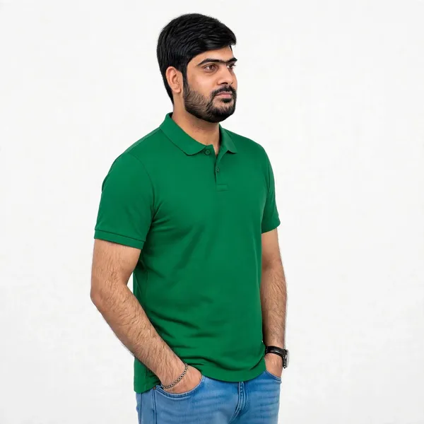 Green_Cotton_Regular_Fit_Polo_T_Shirt_For_Men