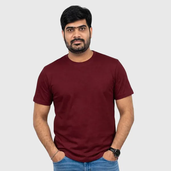 Maroon,_Wine_&_Blue_Regular_Fit_T-Shirts_Combo_(Pack_of_3)