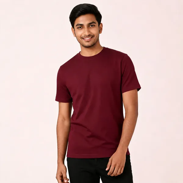 Maroon_Regular_Fit_T_Shirt_For_Men