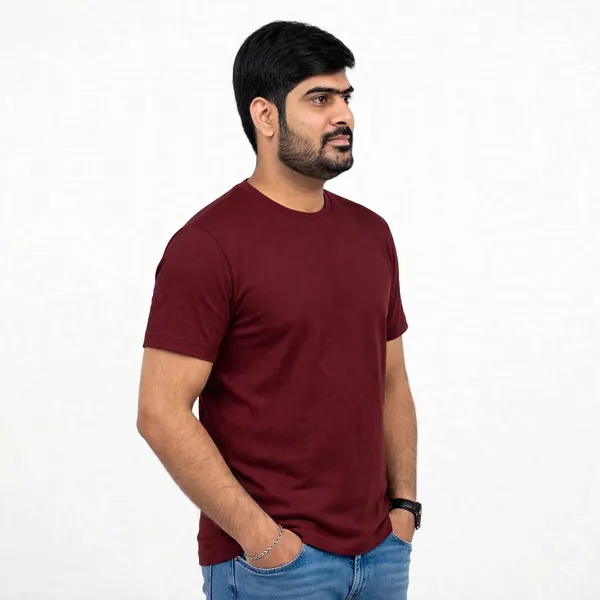 Maroon_Regular_Fit_T_Shirt_For_Men