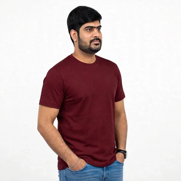 Maroon_Regular_Fit_T_Shirt_For_Men