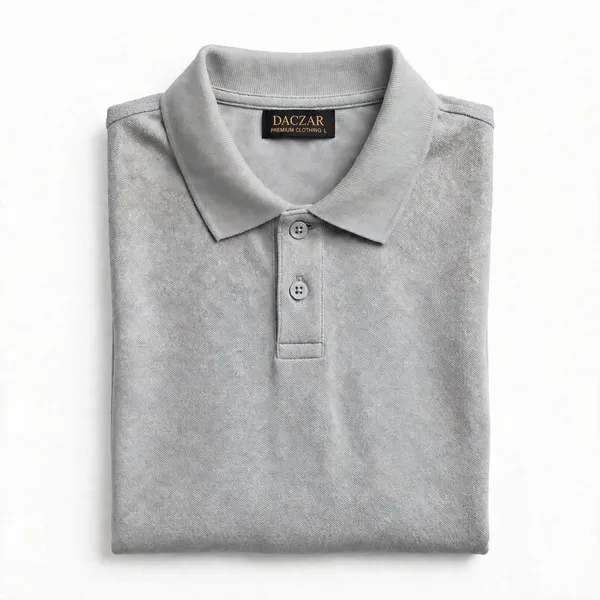 Grey_Textured_Polo_T_Shirt_For_Men