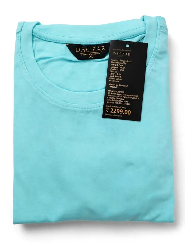 Turquoise_Cotton_Regular_Fit_T_Shirt_For_Men