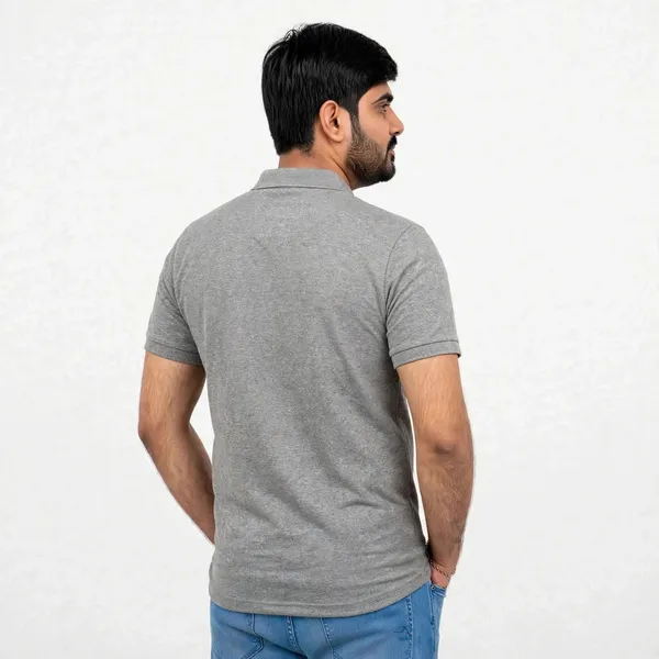 Grey_Textured_Regular_Fit_Polo_T_Shirt_For_Men