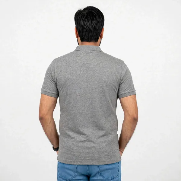 Grey_Textured_Regular_Fit_Polo_T_Shirt_For_Men