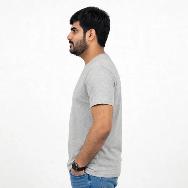 Grey_Crew_Neck_Regular_Fit_T_Shirt_For_Men