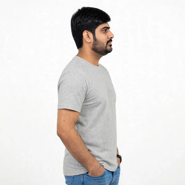 Grey_Crew_Neck_Regular_Fit_T_Shirt_For_Men