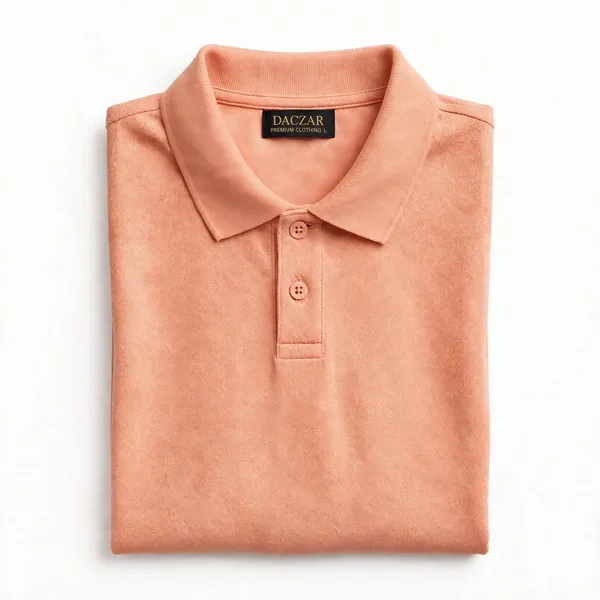 Peach_Regular_Fit_Polo_T_Shirt_For_Men