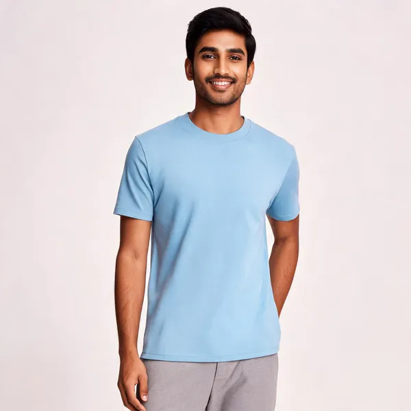 Light_Blue_Crew_Neck_T_Shirt_For_Men