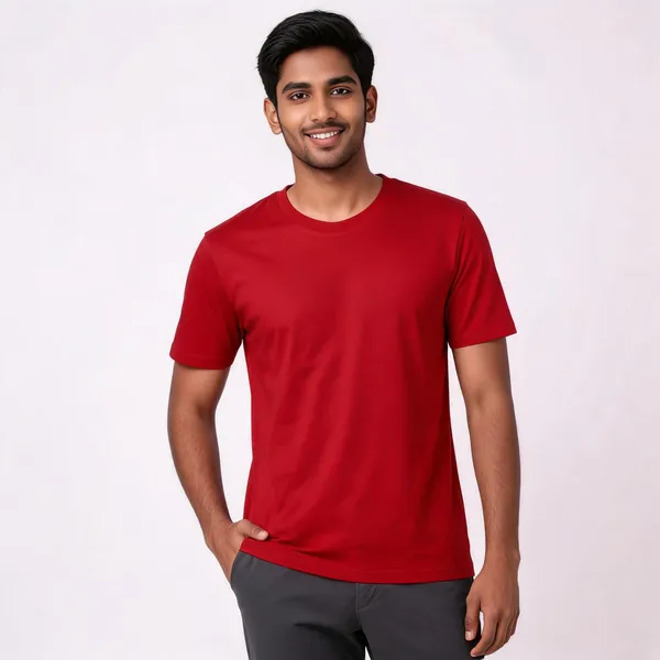 Red_Cotton_Regular_Fit_Round_Neck_T_Shirt_For_Men