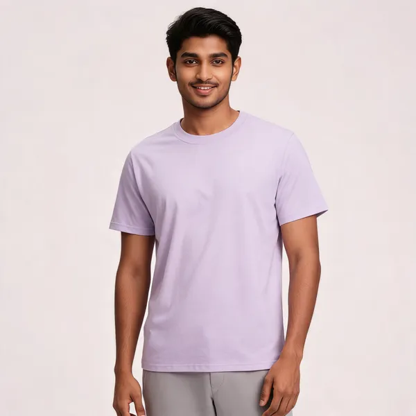 Lavender_Cotton_Regular_Fit_T_Shirt_For_Men