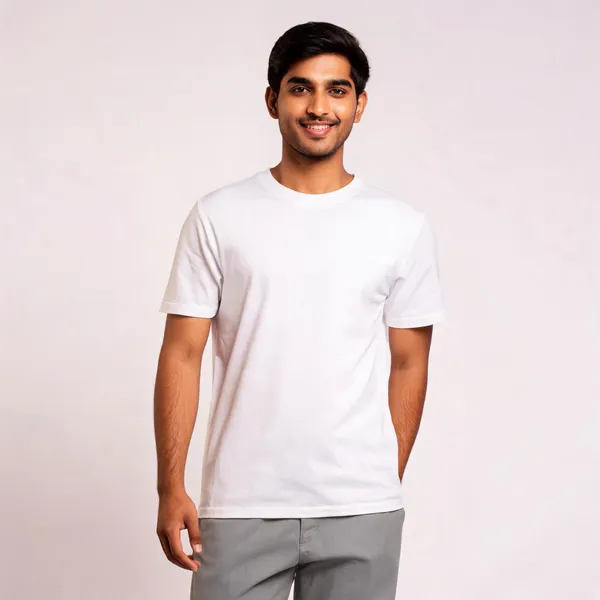 White_Cotton_Round_Neck_T_Shirt_For_Men
