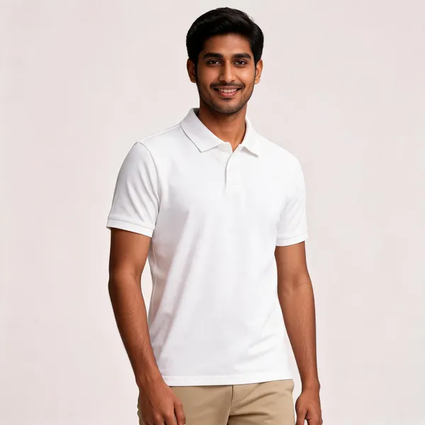 White_Regular_Fit_Polo_T_Shirt_For_Men