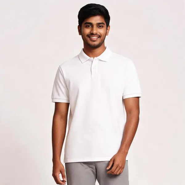 White_Regular_Fit_Polo_T_Shirt_For_Men