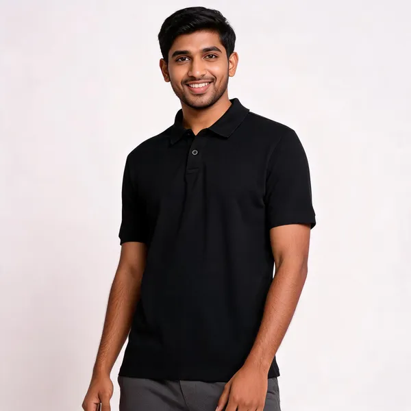 Black_Casual_Polo_T_Shirt_For_Men