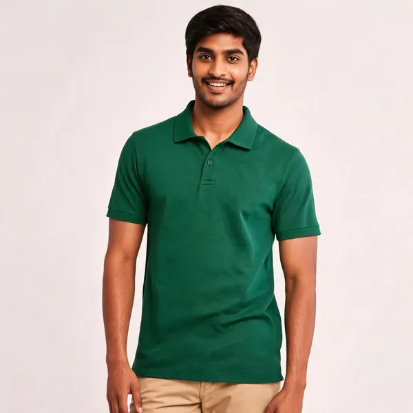 Green_Cotton_Polo_T_Shirt_For_Men