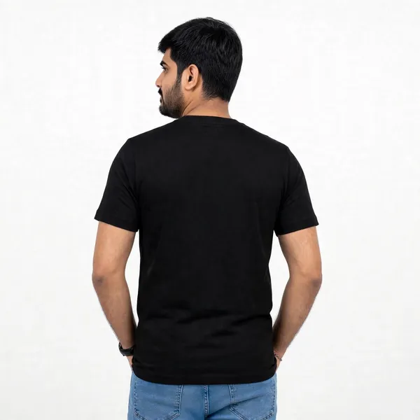 Black_Crew_Neck_Regular_Fit_T_Shirt_For_Men