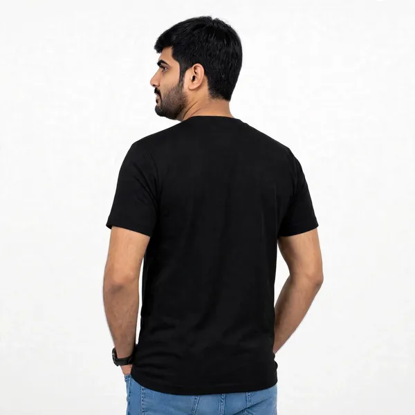 Black_Crew_Neck_Regular_Fit_T_Shirt_For_Men