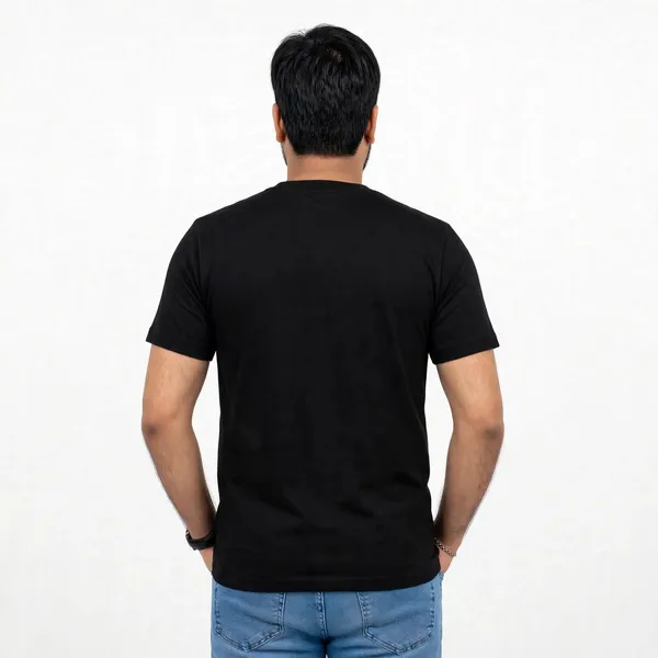 Black_Crew_Neck_Regular_Fit_T_Shirt_For_Men