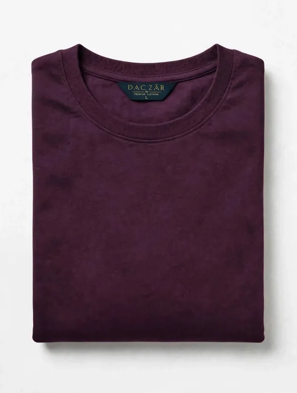 Wine_Cotton_Crew_Neck_T_Shirt_For_Men