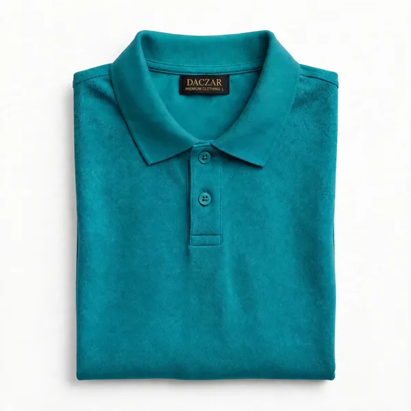 Teal_Textured_Polo_T_Shirt_for_Men