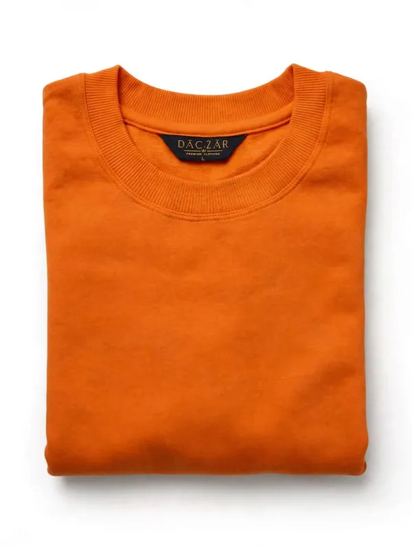 Orange_Crew_Neck_T_Shirt_For_Men