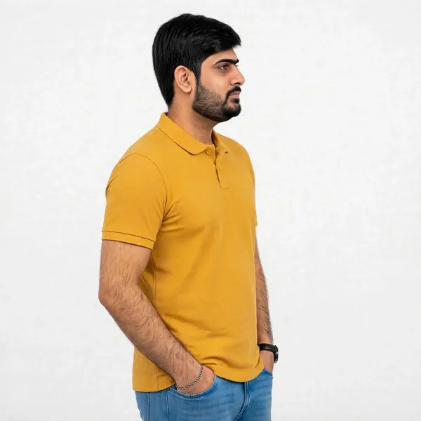 Mustard_Regular_Fit_Polo_T_Shirt_For_Men