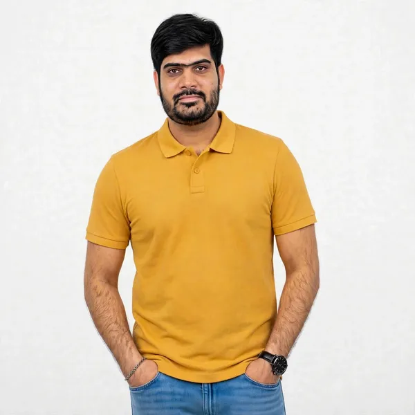 Mustard_Regular_Fit_Polo_T_Shirt_For_Men