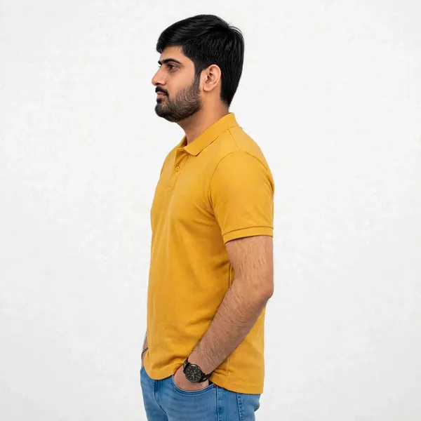Mustard_Regular_Fit_Polo_T_Shirt_For_Men