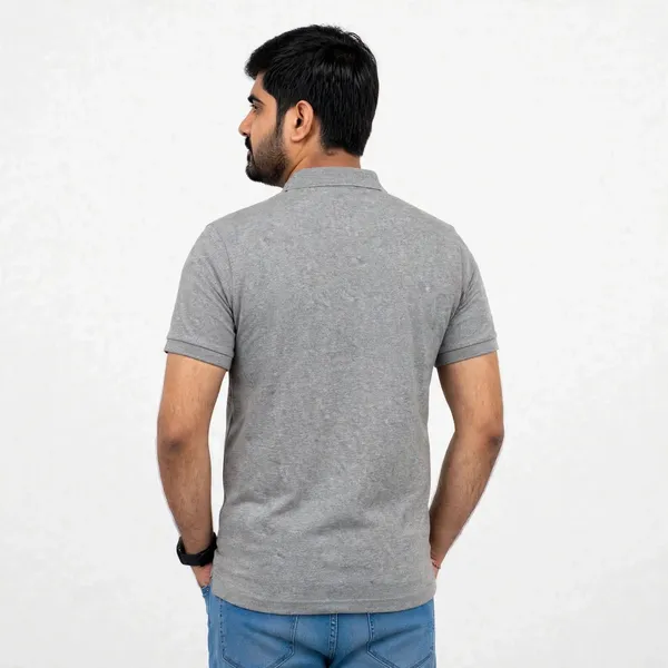 Grey_Regular_Fit_Polo_T_Shirt_For_Men