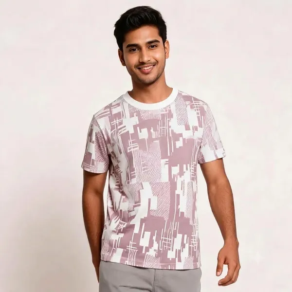 White_Printed_Regular_Fit_T_Shirt_For_Men