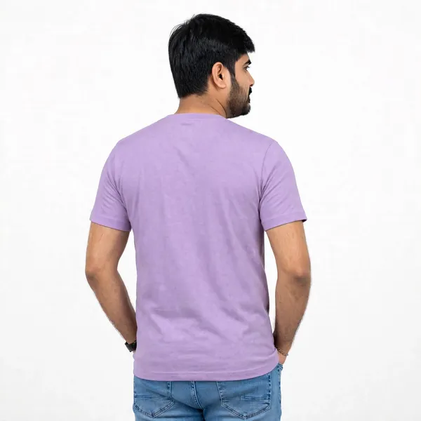Lavender_Round_Neck_T_Shirt_for_Men