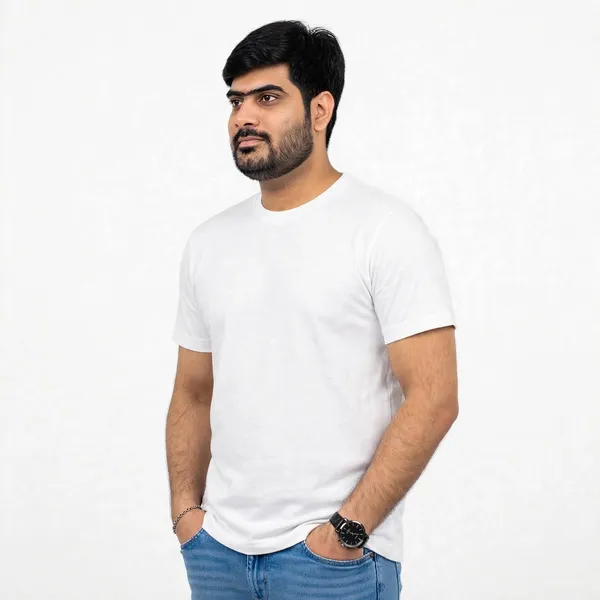 White_Cotton_Round_Neck_Regular_Fit_T_Shirt_For_Men