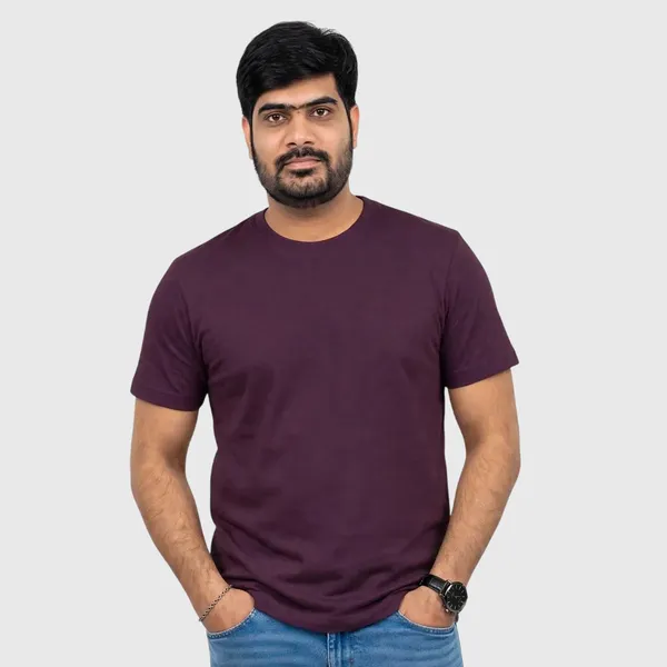 Maroon,_Wine_&_Blue_Regular_Fit_T-Shirts_Combo_(Pack_of_3)