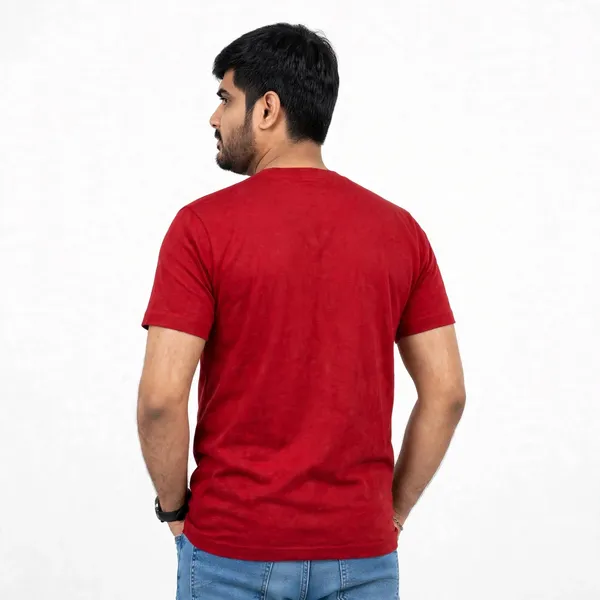 Red_Cotton_Regular_Fit_Round_Neck_T_Shirt_For_Men