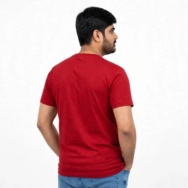 Red_Cotton_Regular_Fit_Round_Neck_T_Shirt_For_Men