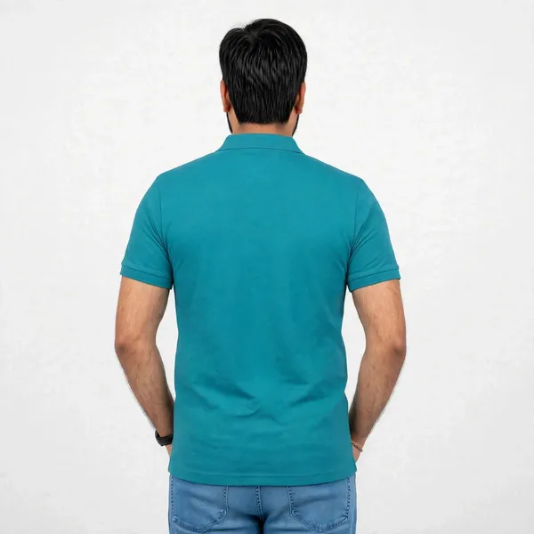 Teal_Textured_Polo_T_Shirt_for_Men