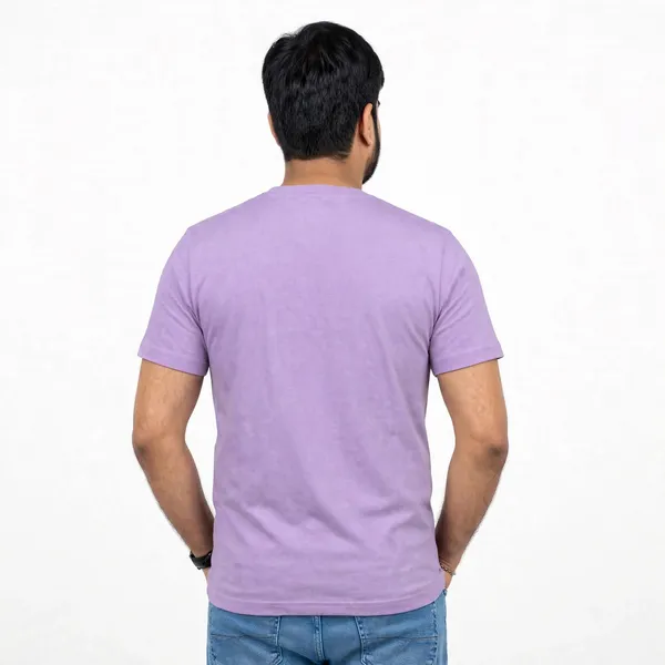 Lavender_Round_Neck_Regular_Fit_T_Shirt_For_Men